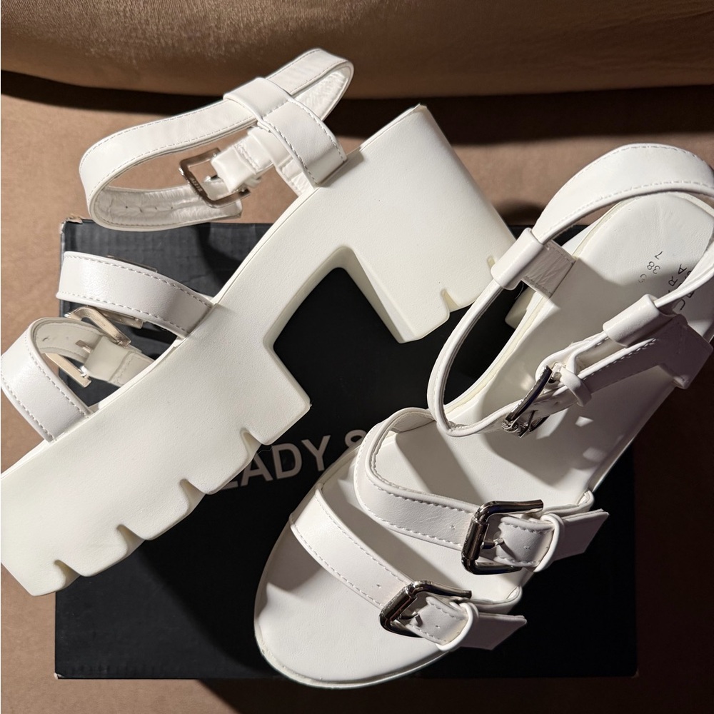 Women's White Chunky Sandals